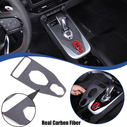 Matte Real Carbon Fiber Center Gear Shift Cover Trim For Lotus EMIRA V6 AT 21-25 1
