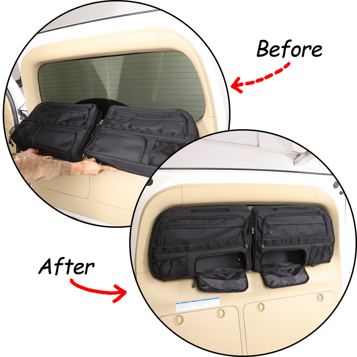 Tailgate Rear Trunk Storage Bag Organizer For Toyota Land Cruiser Prado 10+ US 17
