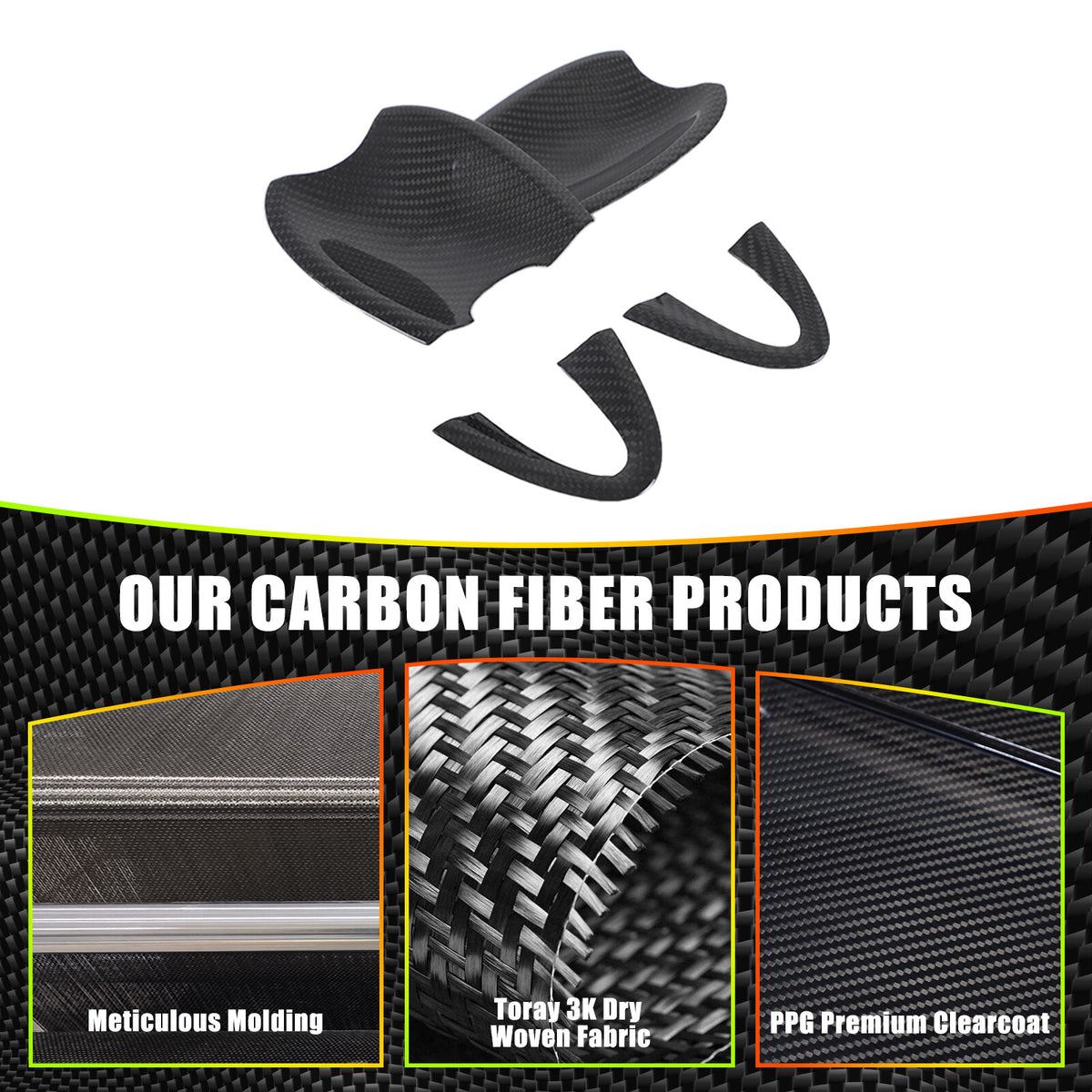 Real Carbon Fiber Exterior Outer Door Bowl Trim For Mazda MX-5 Miata 2016-2025 11