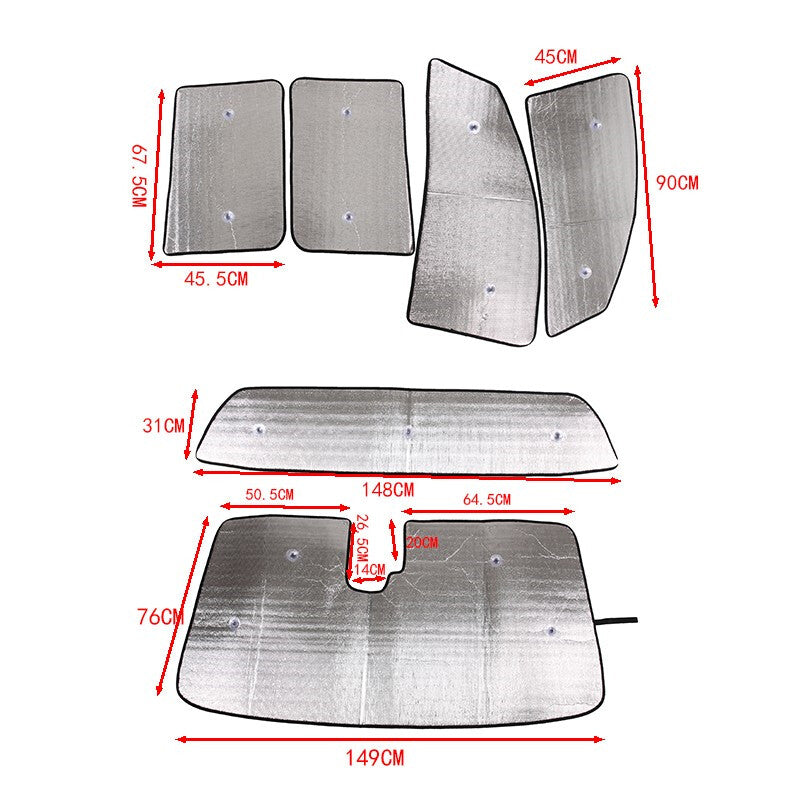 Car Full Window Sunshade Cover Shades Sun Visor For Nissan Titan 2020-2023 1