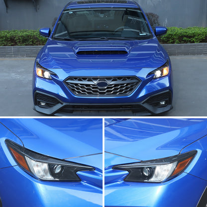Real Carbon Fiber Front Headlight Eyebrow Trim For Subaru WRX/Levorg 2022-2023 15