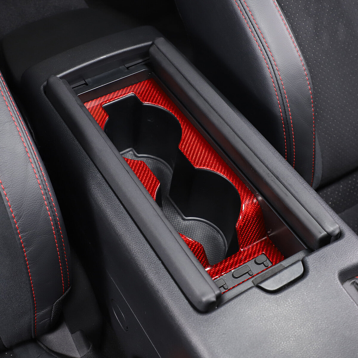 Red Real Carbon Fiber Interior Center Console Trim Set Kit For Subaru BRZ 22+ 96