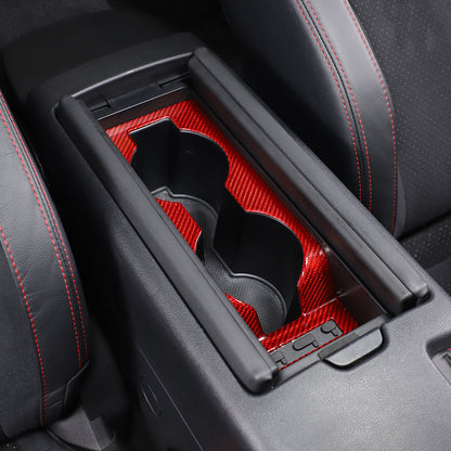 Red Real Carbon Fiber Interior Center Console Trim Set Kit For Subaru BRZ 22+ 96