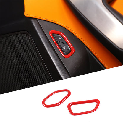 Sports Red ABS Interior Decoration Cover Trim Kit For Corvette C7 2014-19 - Styles 6-10 38