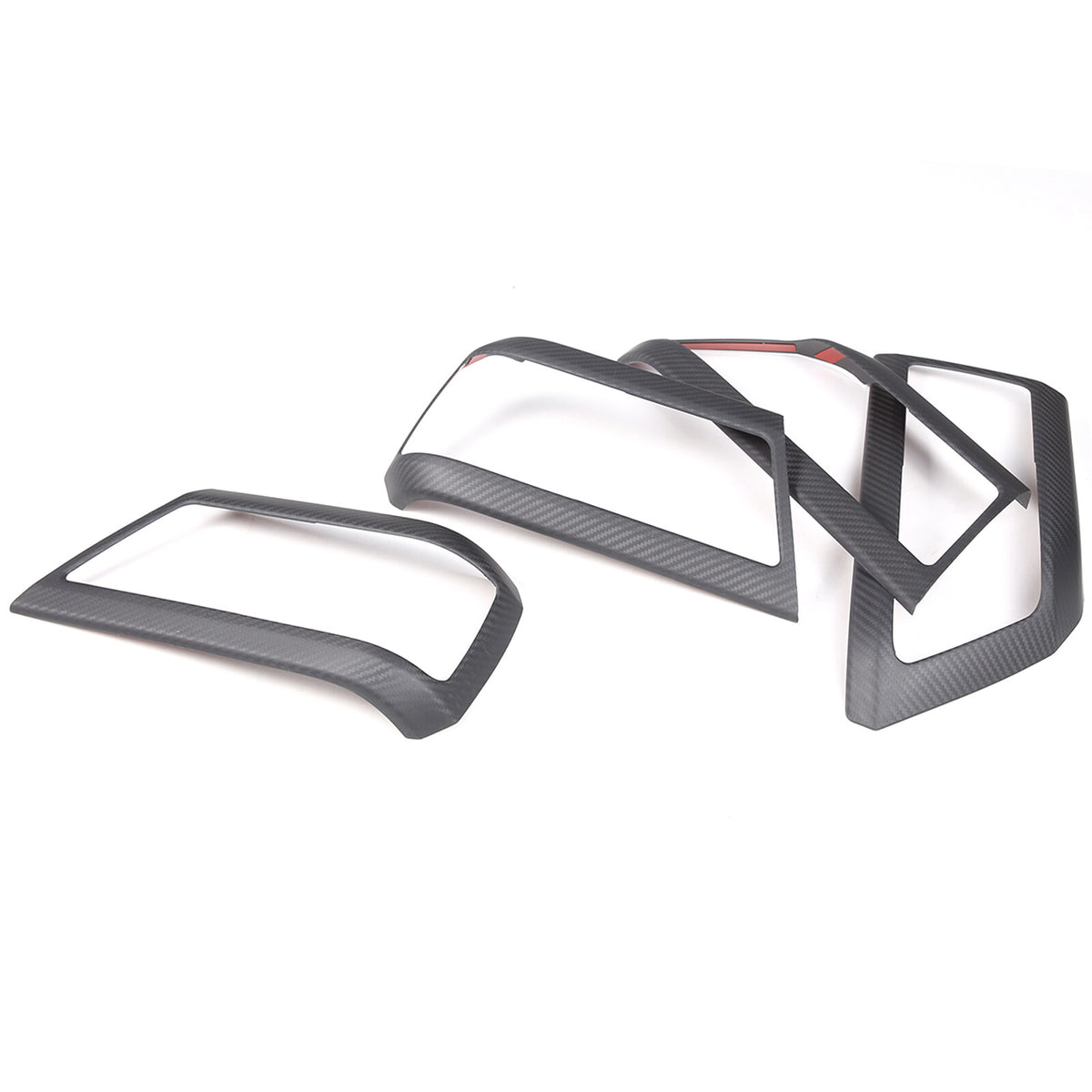 Matte Real Carbon Fiber Interior Door Handle Cover Trim For LR Defender 110 20+ 8