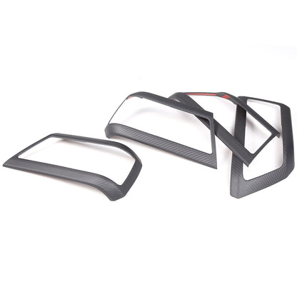 Matte Real Carbon Fiber Interior Door Handle Cover Trim For LR Defender 110 20+ 8