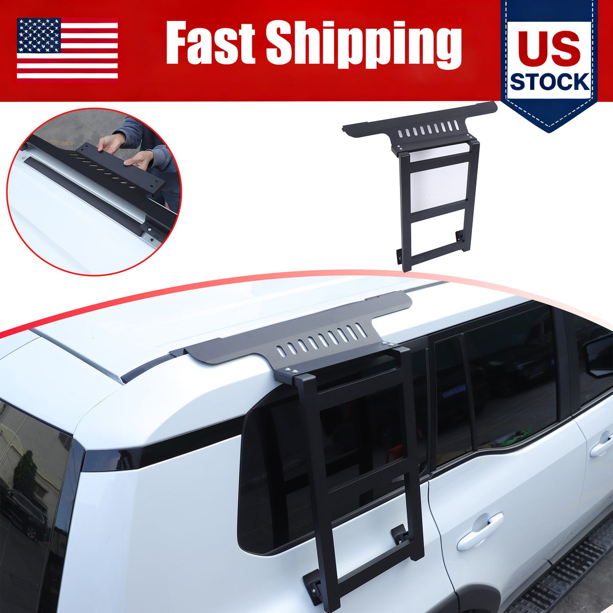 Car Rear Right Side Window Ladder Climbing For Toyota Land Cruiser LC250 24+ US 1