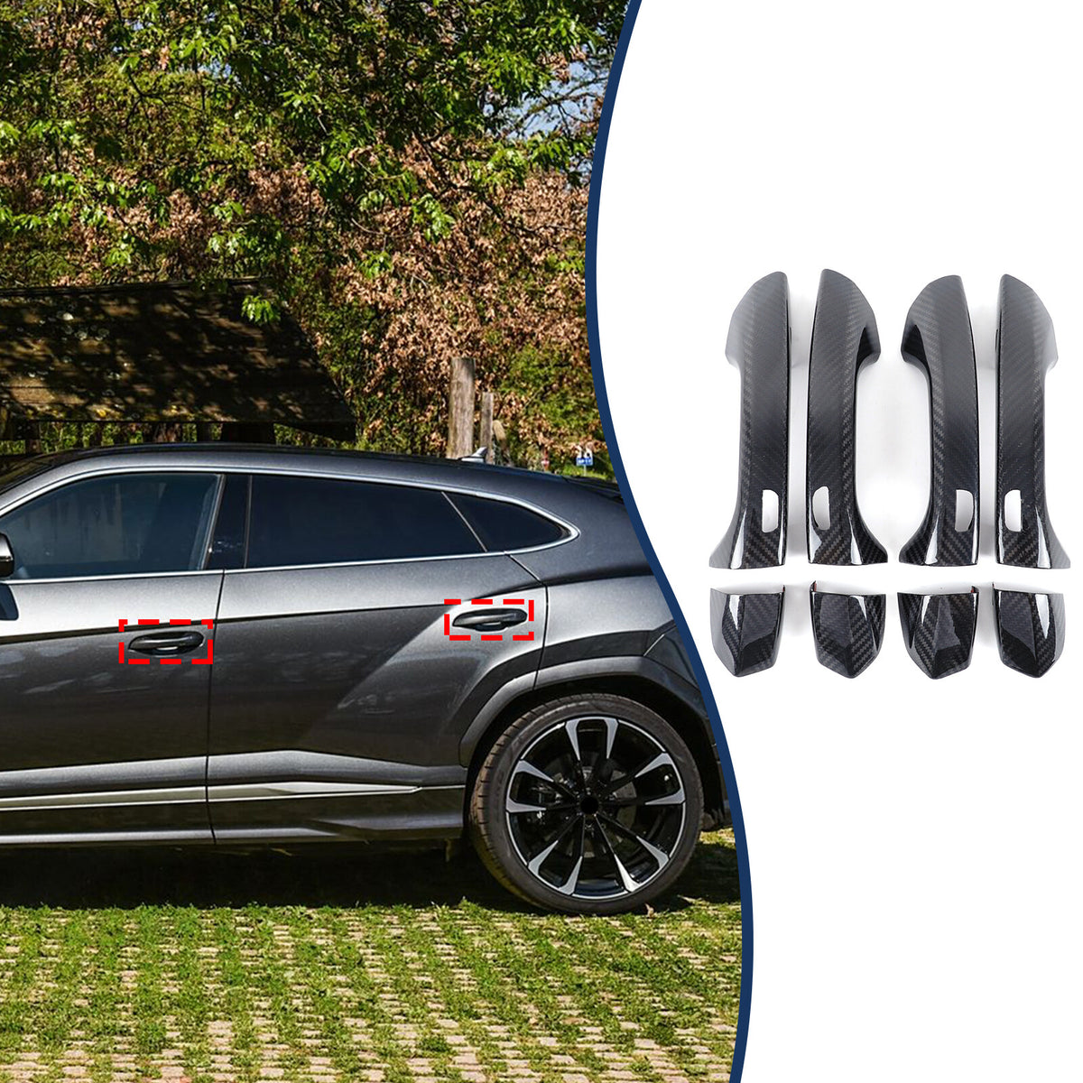 Real Carbon Fiber Exterior Full Cover Trim Set For Lamborghini URUS 2018-2023 3