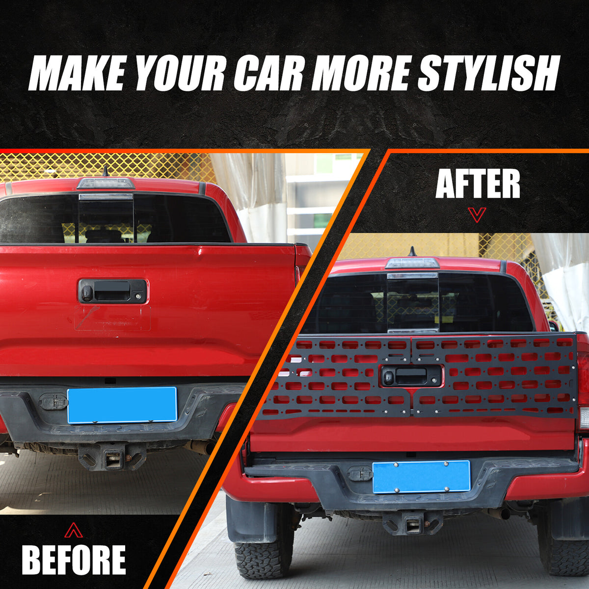 Rear Bed Molle Panel Truck Bed Tailgate Molle Panel For Toyota Tacoma 2016-22 19