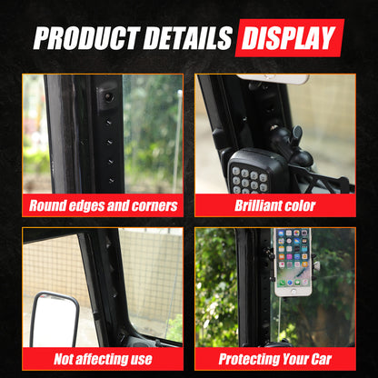 Black A-Pillar Phone Holder Stand Base Braket Part For LR Defender 2004-2018 9