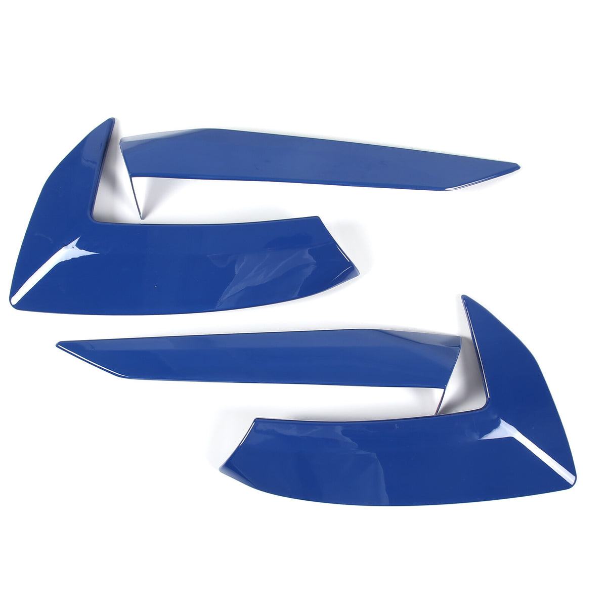 Blue ABS Side Fender Vent Door Handle Garnish Pair Trim For 2020-26 Corvette C8 12