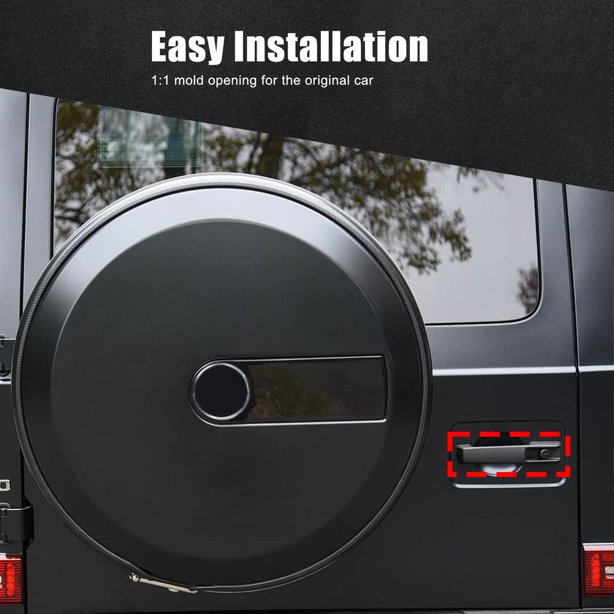 Real Carbon Fiber Exterior Keyless Door Handle Trim For Benz G-Class W465 2025+ 3