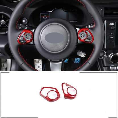 Red Real Carbon Fiber Interior Center Console Trim Set Kit For Subaru BRZ 22+ 162