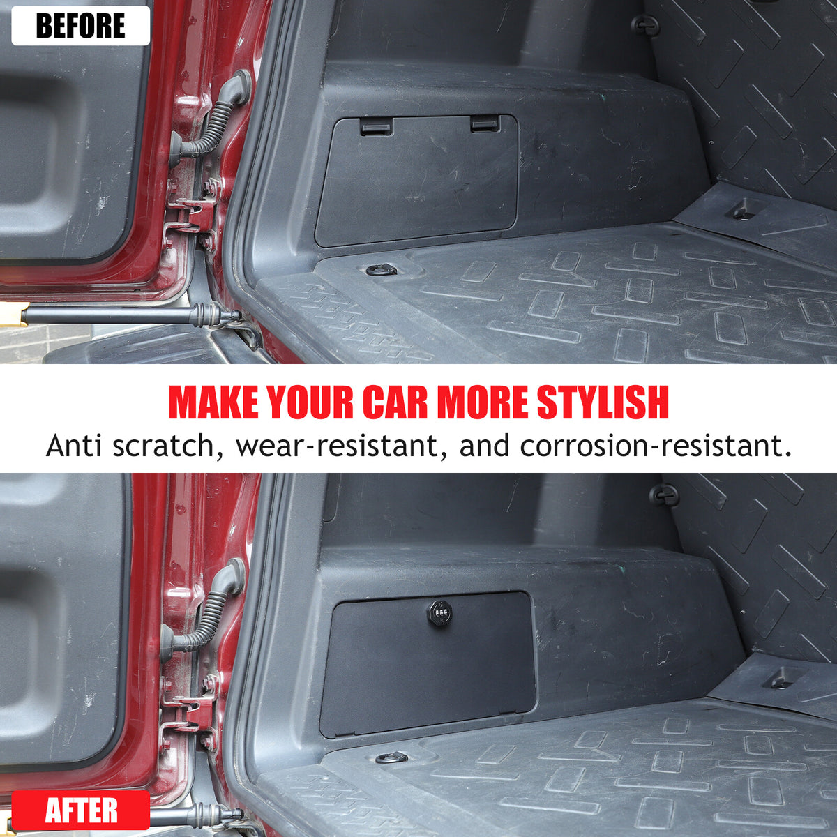Steel Trunk Safe Left Side Storage Box Tray Vault For Toyota FJ Cruiser 2007-21 3