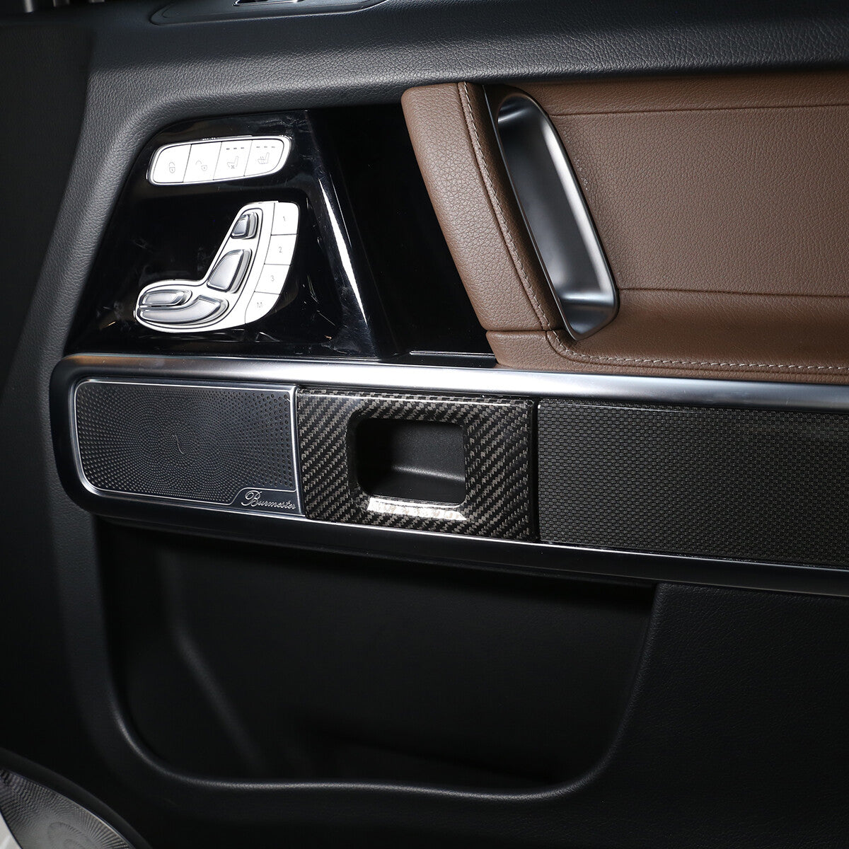 Carbon Fiber Inner Door Switch Handle Cover Trim For Benz G Class W463 2019-20 5
