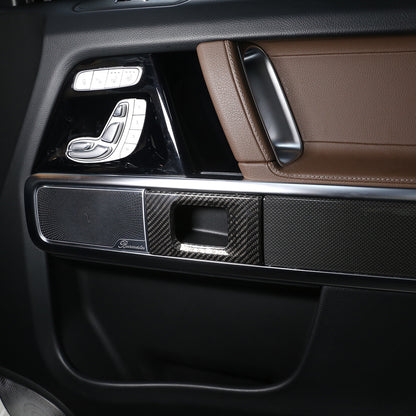 Carbon Fiber Inner Door Switch Handle Cover Trim For Benz G Class W463 2019-20 5