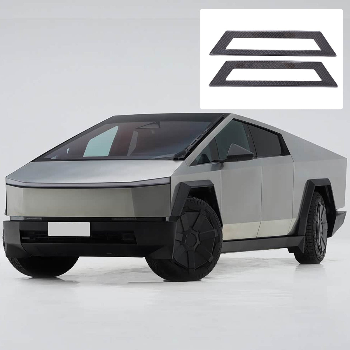Real Carbon Fiber Under-Seat Air Vent Trim For Tesla Cybertruck 2024+ 9