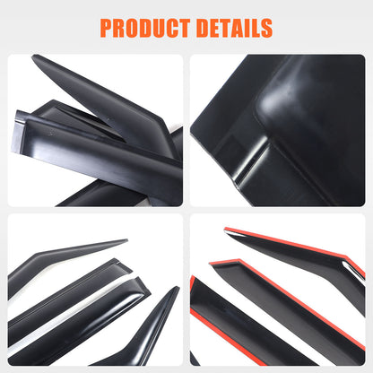 For Range Rover Vogue L460 2023+ Window Wind Visor Rain Guard Vent Deflector 12