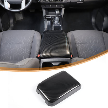 ABS Carbon Fiber Center Console Armrest Box Cover For Toyota Tacoma 2016-23 4