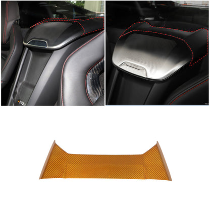 Yellow Carbon Rear Speaker Panel Trim For Corvette C8 Convertible 2LT 3LT 20+ 6