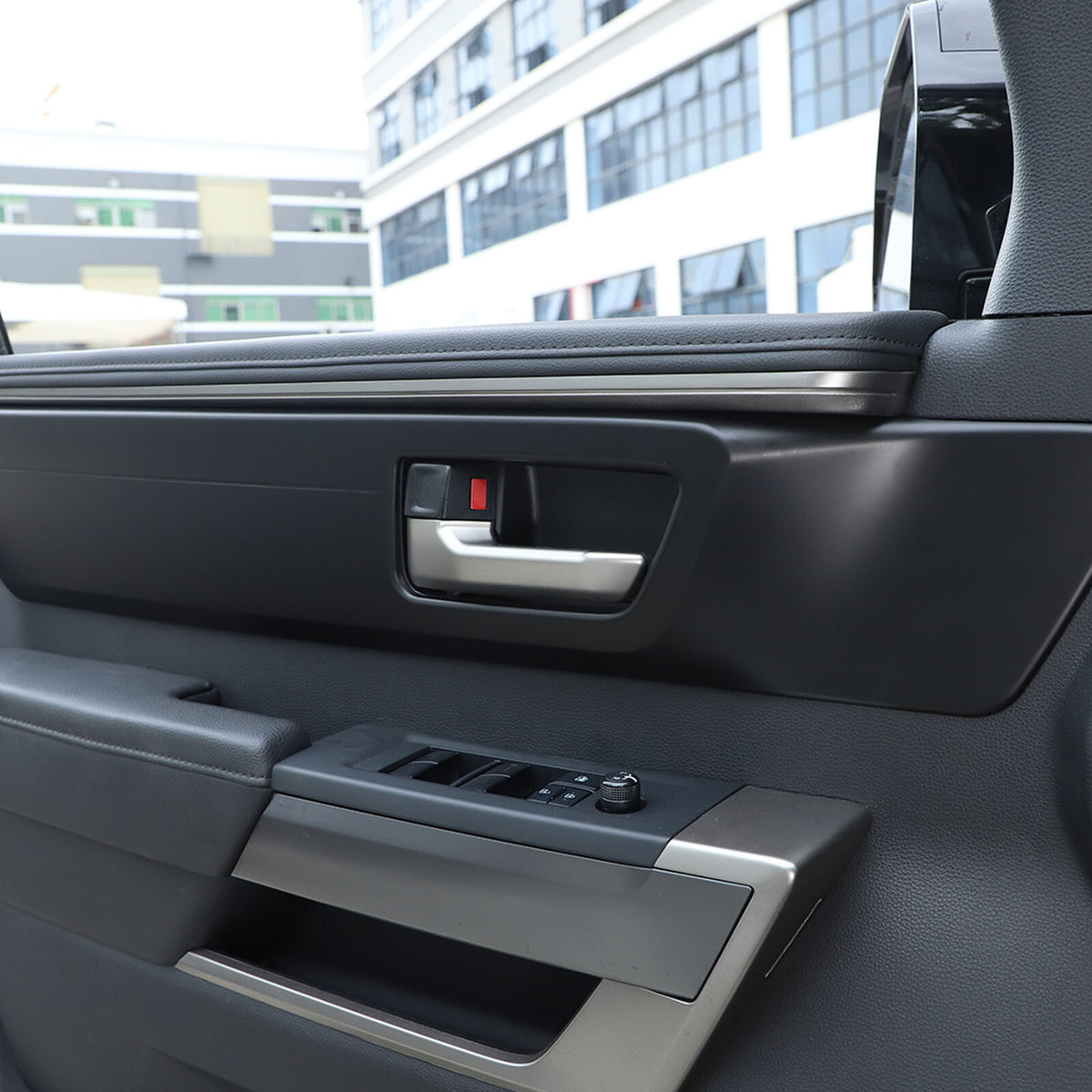 Matte Black Inner Interior Door Handle Panel Trim Cover For Toyota Tundra 2022+ 18