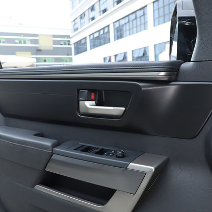Matte Black Inner Interior Door Handle Panel Trim Cover For Toyota Tundra 2022+ 18