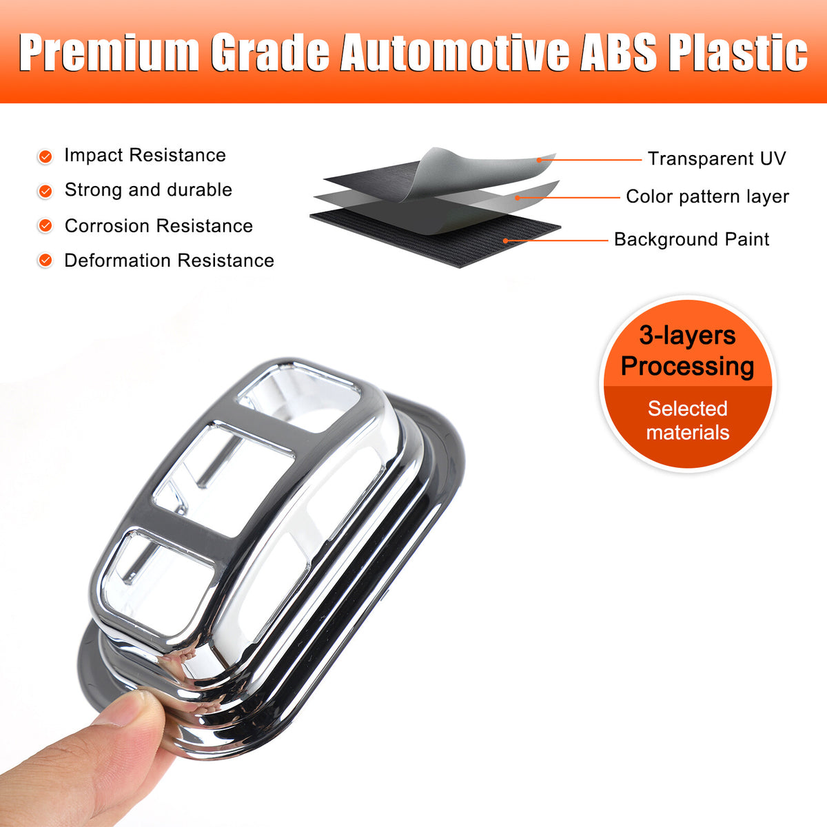 Silver Chrome Exterior Door Handle Mirror Hood Vent Trim Kit For Hummer H2 03-09 130