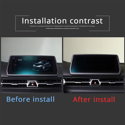 Matte Real Carbon Fiber Touch Display Navigation Screen Cover For Toyota Supra 7