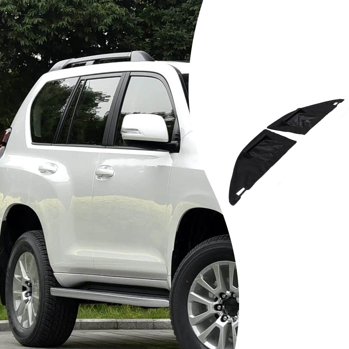 Front Door Window Visor Sunshade Sun Cover For Toyota Prado J150 2010-2023 2