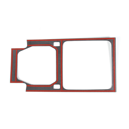 Matte Real Carbon Fiber Cup Holder Panel Trim Cover For Defender 110 90 2020-23 14