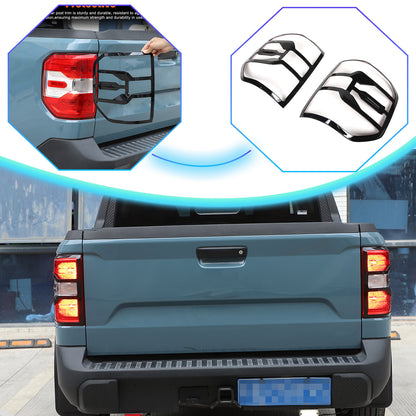 Glossy Black Rear Taillight Trim Cover Bezel For FORD Maverick 2022-2023 US 1