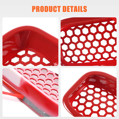 Sport Red ABS Front Grille Anti-Insect Bug Screen Trim For Hummer H2 2003-2009 16