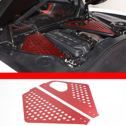 Red Alloy Car Engine Bay Trim Interior Cover For Corvette C8 Z06 Z51 2020-2026 20