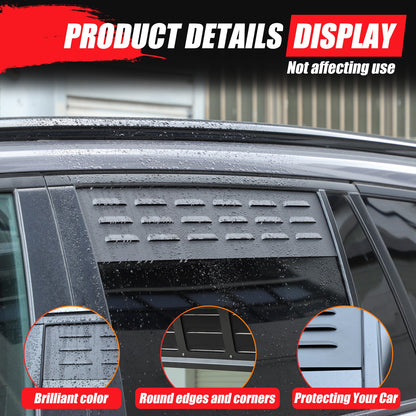 Aluminum Rear Door Window Louver Air Vent Panel Trim For Honda Pilot 2016-2022 12