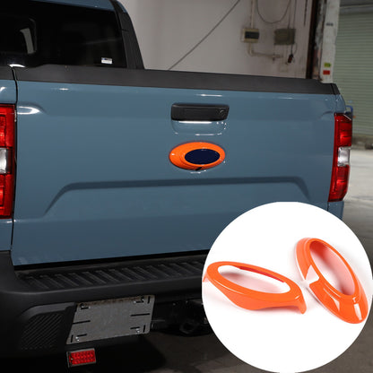 Orange Front Bumper Grille Trim Cover + Logo Ring For Ford Maverick 2022 US 15