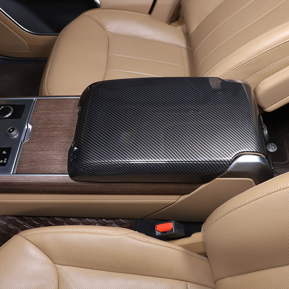 ABS Carbon Center Console Armrest Box Cover For Range Rover Sport/Vogue 23-24 12
