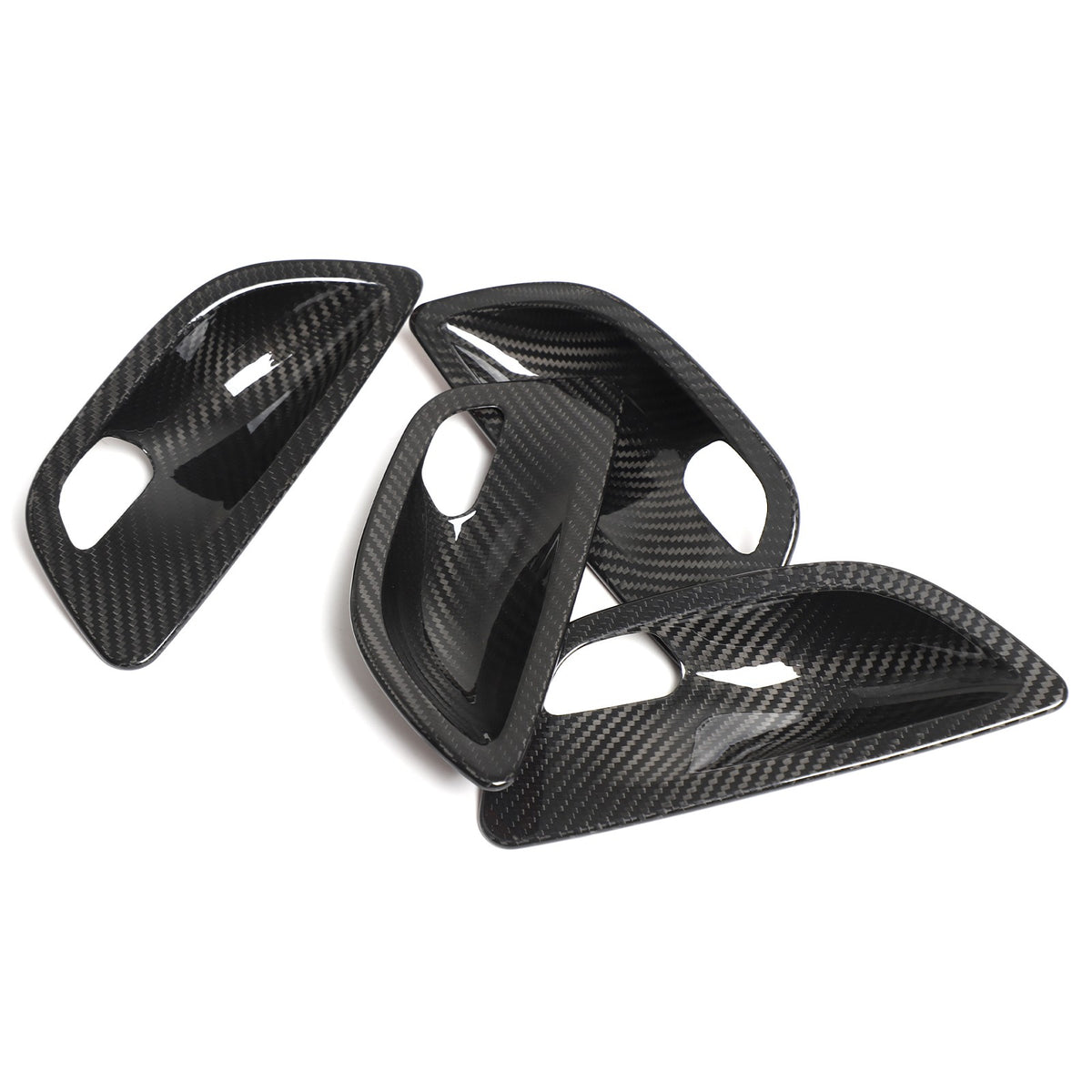Real Carbon Fiber Inner Door Bowl Cover Trim For BMW 5 Series F10 2011-2017 5