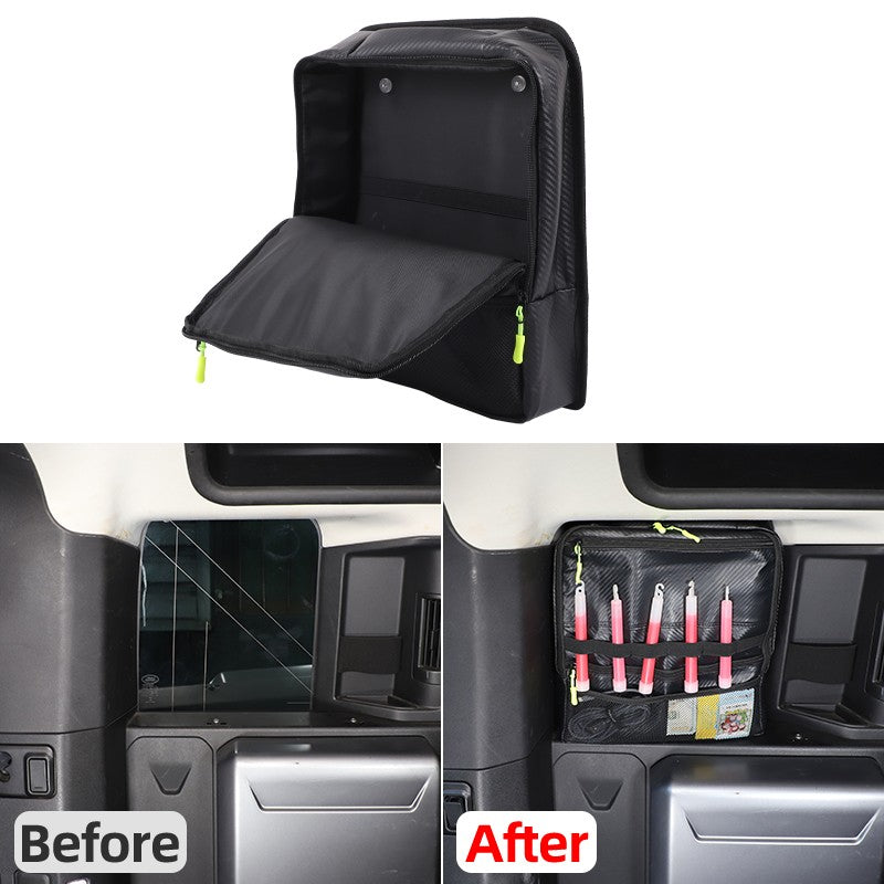 Carbon Fiber Pattern Trunk Side Window Bag For LR Defender 110 L663 2020+ 24