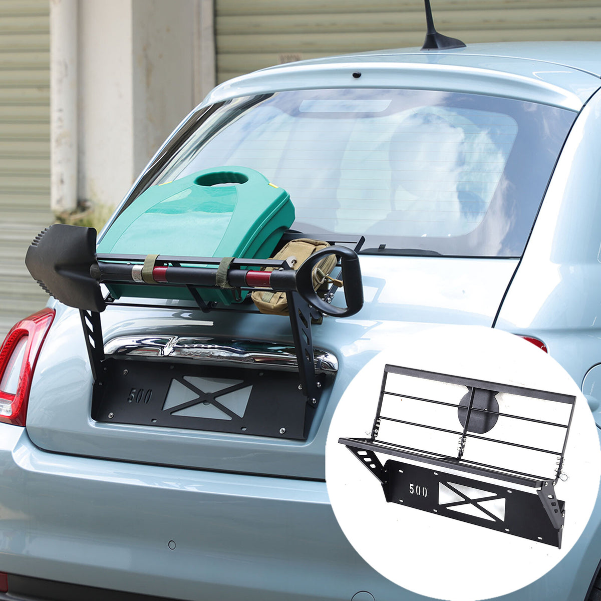 Hitch Mount Cargo Carrier Basket Rear Rack For Fiat 500 2010-2024 21