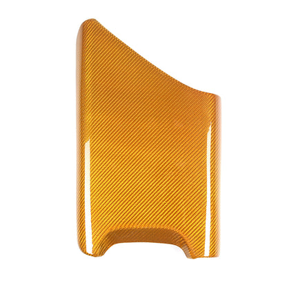 Yellow Carbon Fiber Center Console Armrest Box Cover Trim For Corvette C8 20-26 1
