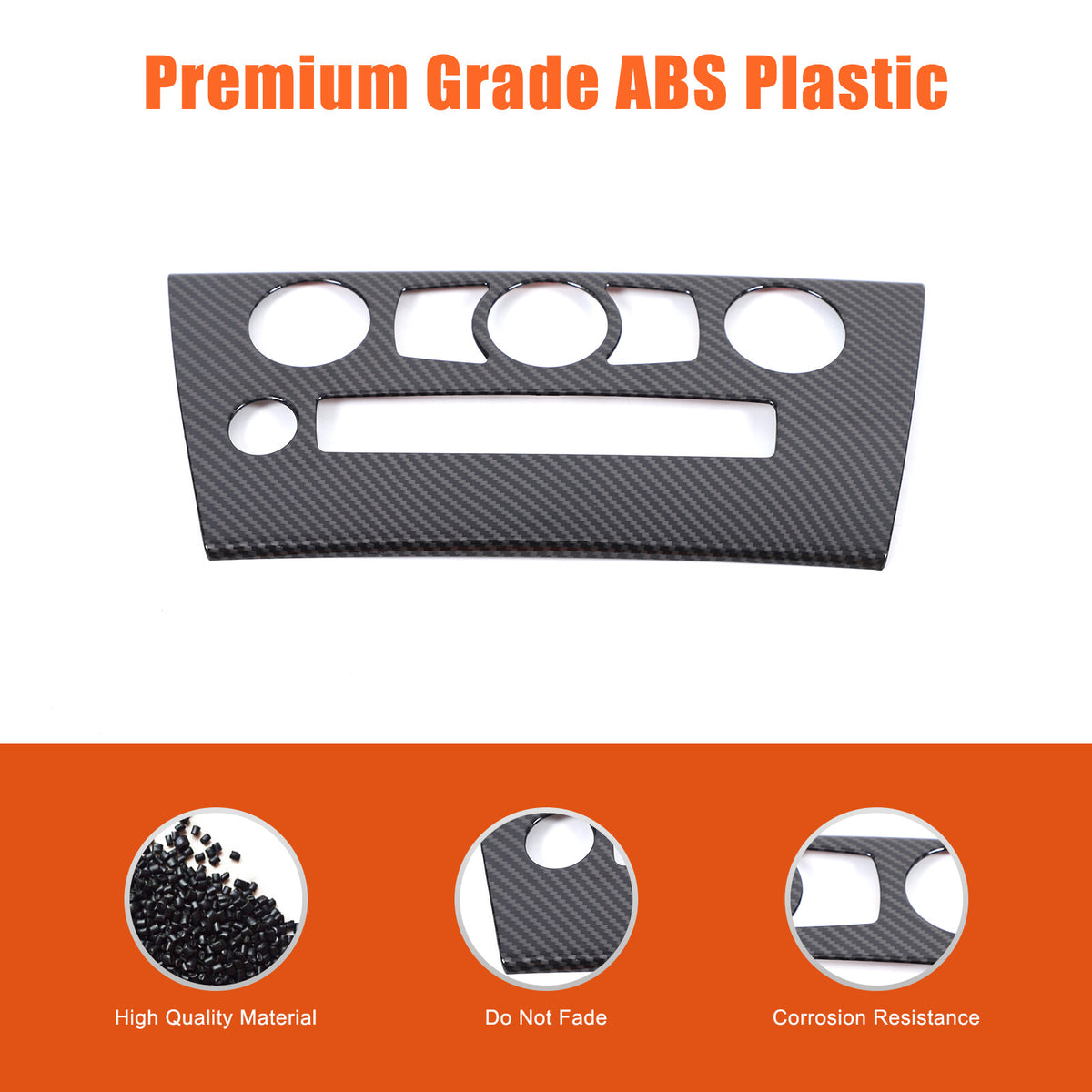 ABS Carbon Center Air Conditioning Cover Trim For BMW 6 Series E63 E64 2004-2009 13