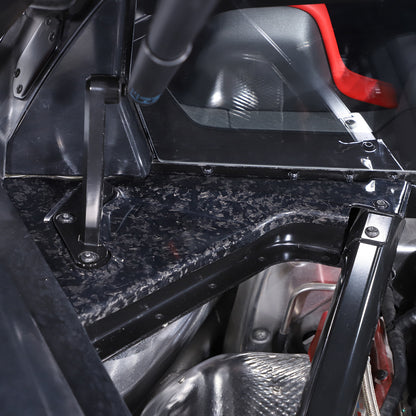 Forged Carbon fiber Front Hood Lift Support Corner Cover Trim For Corvette C8 4