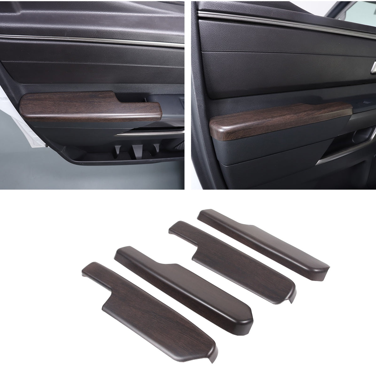 Oak Grain Door Elbow Armrest Trim Cover For Toyota Tundra Sequoia 2022-24 US 1