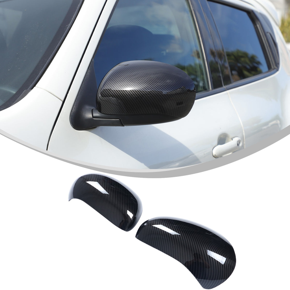 Carbon Fiber ABS Full Wrap Exterior Side Mirror Cover For Nissan Juke2010-2014 17