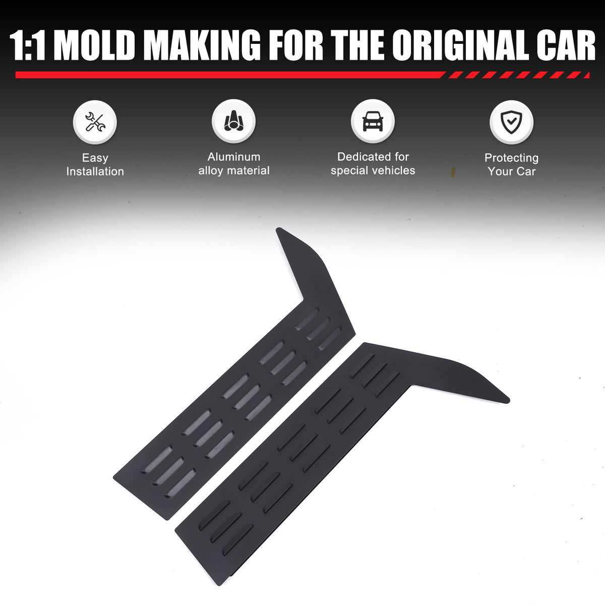 Rear Door Window Louver Air Vent Panel Trim Cover For LR Discovery Sport 2015-25 4