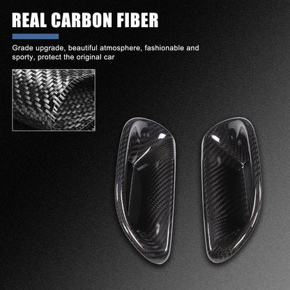 Real Carbon Fiber Rear Seat Back Cover For Fiat 500 Abarth 595 2016-2024 7