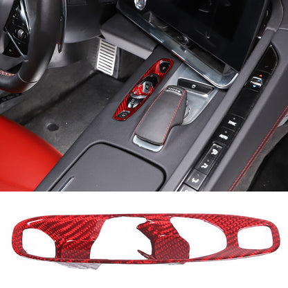 Red Real Carbon Fiber Interior Trim for Corvette C8 20-25 125