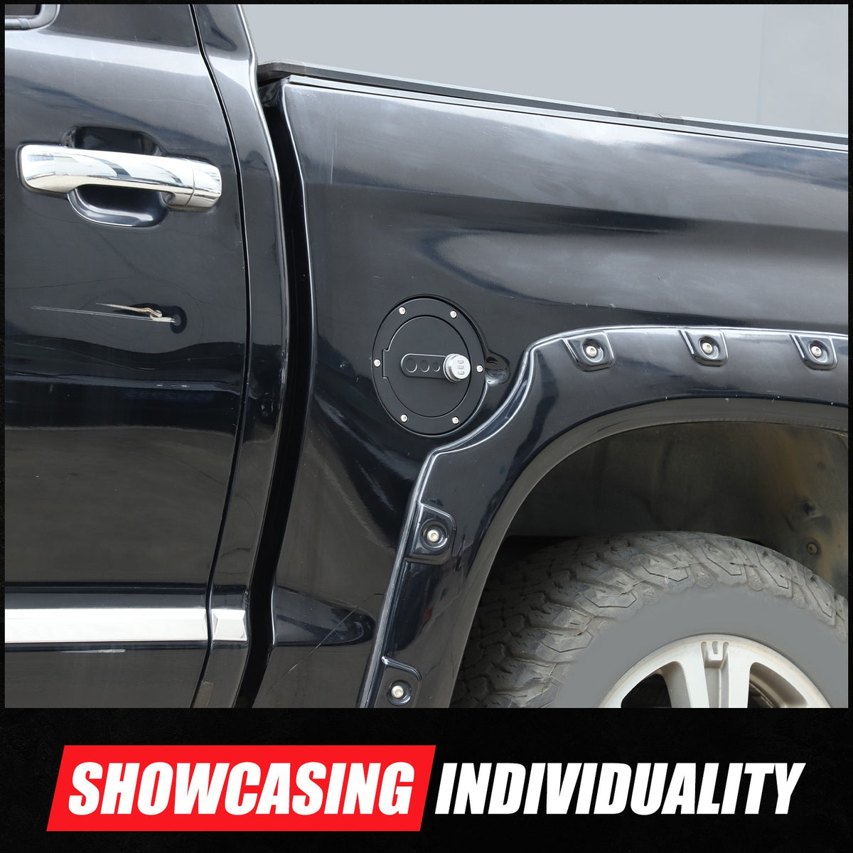 Fuel Cap Anti-Theft Lock Cover with Combination Lock For Toyota Tundra 2007-2021 9