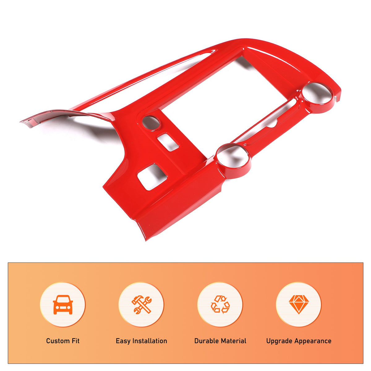 Sport Red ABS Center Console Air Vent Trim For Corvette C7 2014-2019 7