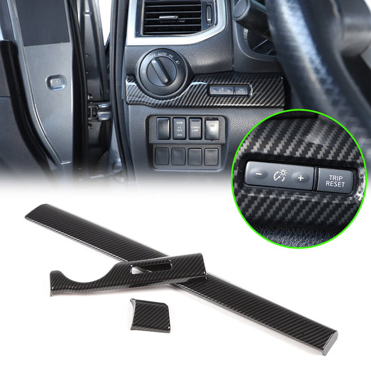 ABS Carbon fiber Dashboard Center Console Trim Cover for Nissan Titan 2016-23 1